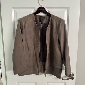 Leather Vince gray jacket large